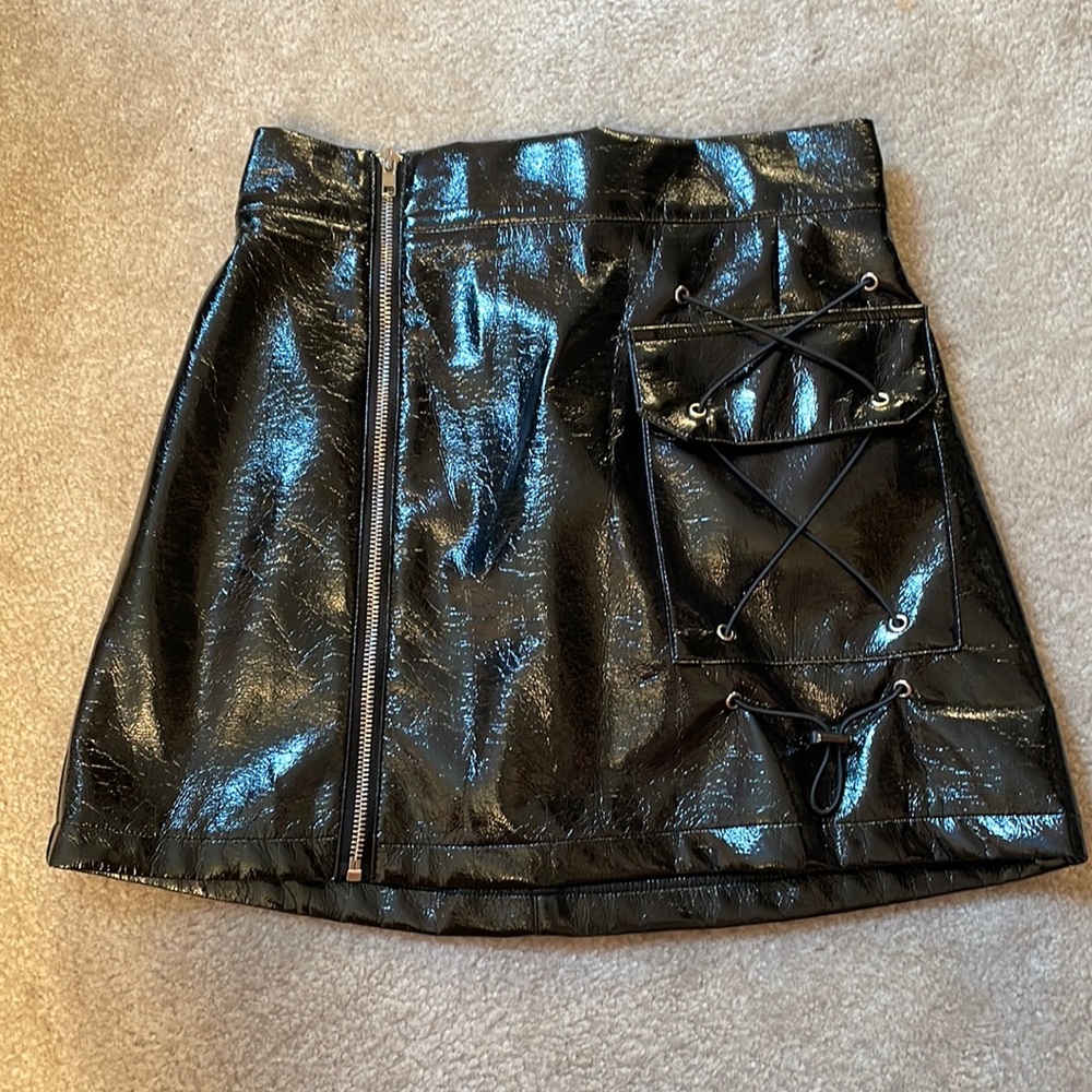Mags and Pye faux leather patent skirt
